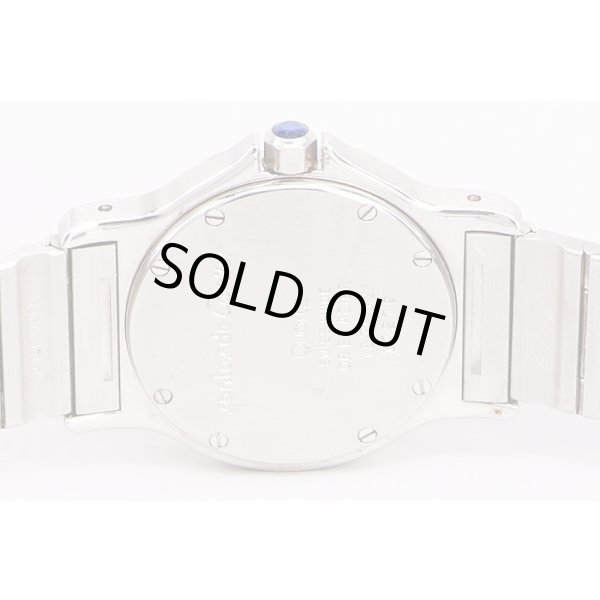 カルティエ　サントス　オクタゴン　白文字盤　コンビ　裏面拡大