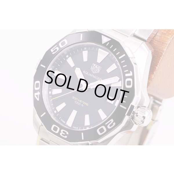 タグホイヤー　アクアレーサー　WAY111A　黒文字盤　サイド拡大