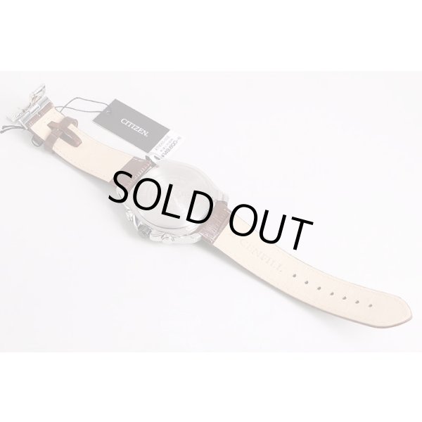 シチズン　ダブルダイレクトフライト　AT9065-00E　黒文字盤　革ベルト状態　裏面