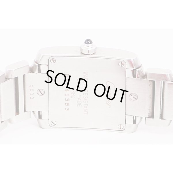 カルティエ　タンクフランセーズＳＭ　白文字盤　裏面拡大