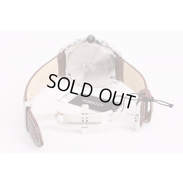 シチズン　ダブルダイレクトフライト　AT9065-00E　黒文字盤　革ベルト