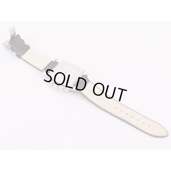 ハミルトン　ロイド　クロノグラフ　H631913　ガンメタル文字盤　革ベルト状態　裏面