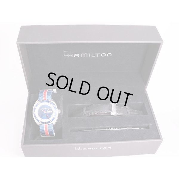 ハミルトン　パンユーロ　H354050　青文字盤　箱