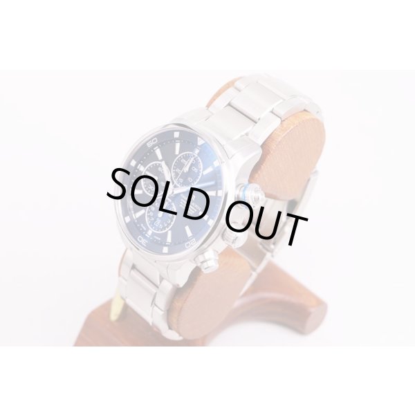 モーリス・ラクロア　ポントスＳ　クロノ　PT6008　黒文字盤　ナトーブルー　サイド