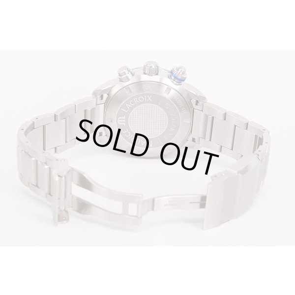 モーリス・ラクロア　ポントスＳ　クロノ　PT6008　黒文字盤　ナトーブルー　ブレス