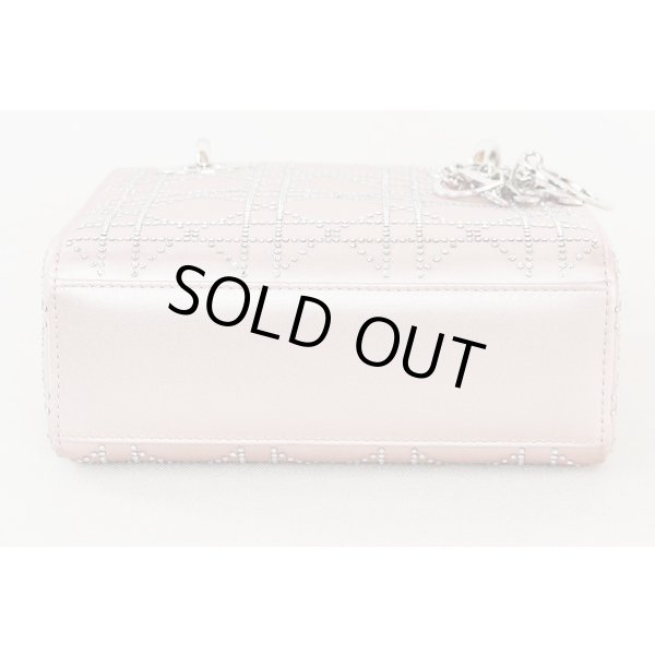 クリスチャンディオール　ハンドバック　(ピンク・ラインストーン)　底