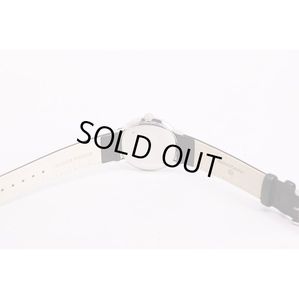 ユンハンス　ｄｅｓｉｇｎ　マックス・ビル　27　3700　銀文字盤　革ベルト