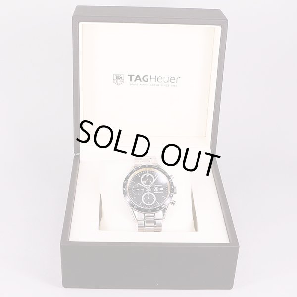 タグホイヤー　カレラ　リングマスター　CV201V　黒文字盤　金色リング　箱