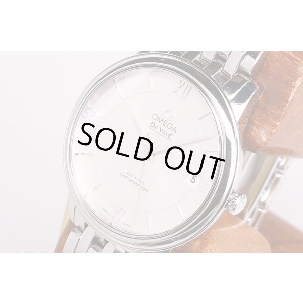 オメガ　デビル　プレステージCOX　424.10.37　銀文字盤　サイド拡大