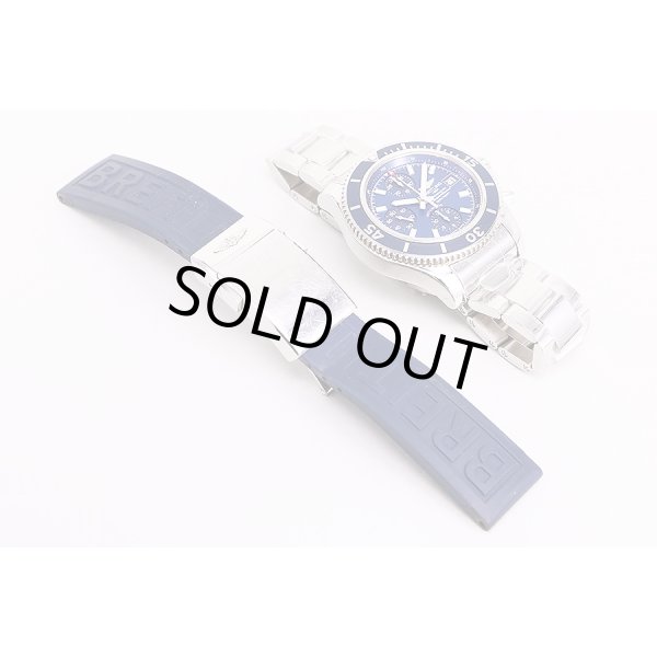 ブライトリング　スーパーオーシャン　クロノグラフ　Ａ１３３１１　紺文字盤　ラバーベルト