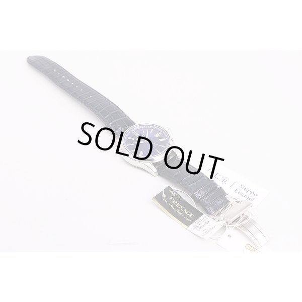 セイコー　プレサージュ　ＳＡＲＸ０５９　６Ｒ１５－０４Ｅ０　青七宝文字盤　革ベルト状態　表面