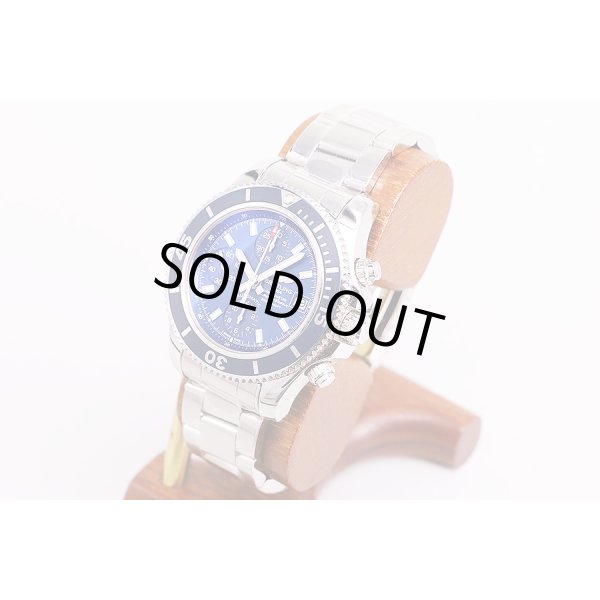 ブライトリング　スーパーオーシャン　クロノグラフ　Ａ１３３１１　紺文字盤　サイド