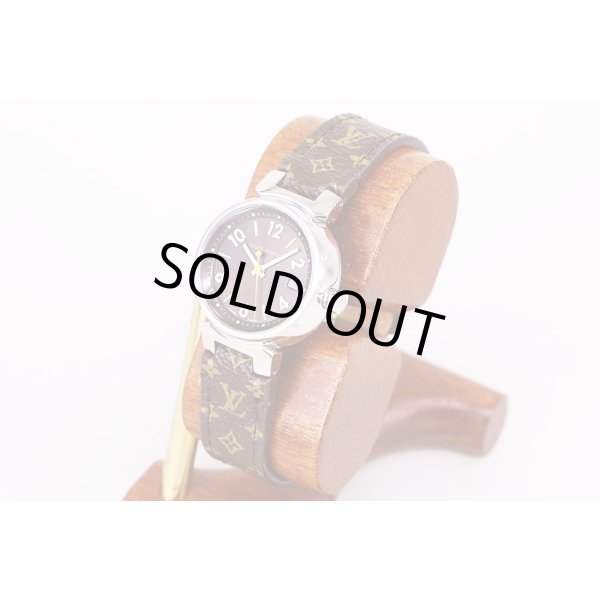 ルイヴィトン　タンブール　Ｑ１２１１　茶文字盤　サイド