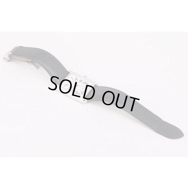 カルティエ　タンクソロＸＬ　白文字盤　革ベルト状態　表面