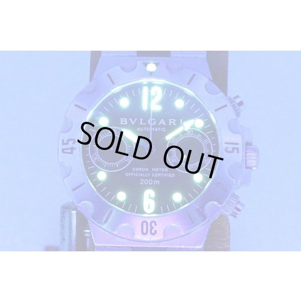 ブルガリ　スクーバクロノグラフ　ＳＣ３８Ｓ　黒文字盤　ライト