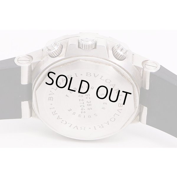 ブルガリ　スクーバクロノグラフ　ＳＣ３８Ｓ　黒文字盤　裏面拡大