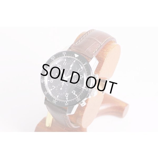 ジン　103.B　クロノグラフ　黒文字盤　サイド