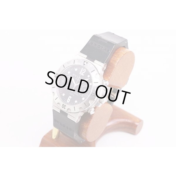 ブルガリ　スクーバクロノグラフ　ＳＣ３８Ｓ　黒文字盤　サイド