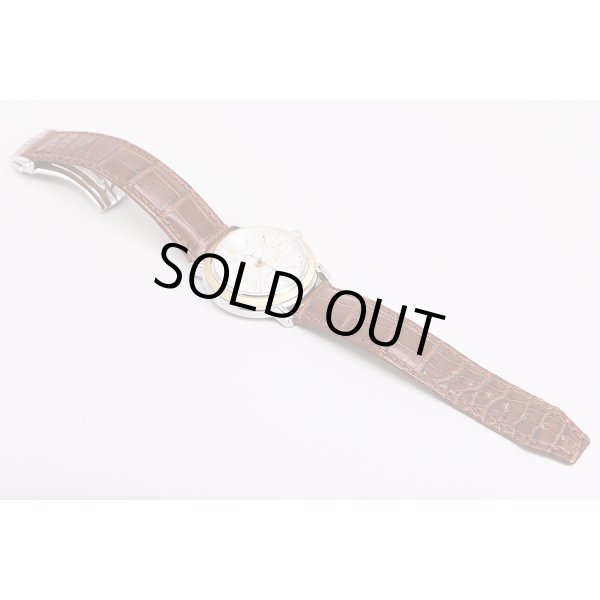 モーリス・ラクロア　ファイブハンズ　MP6328　白文字盤　革ベルト状態　表面