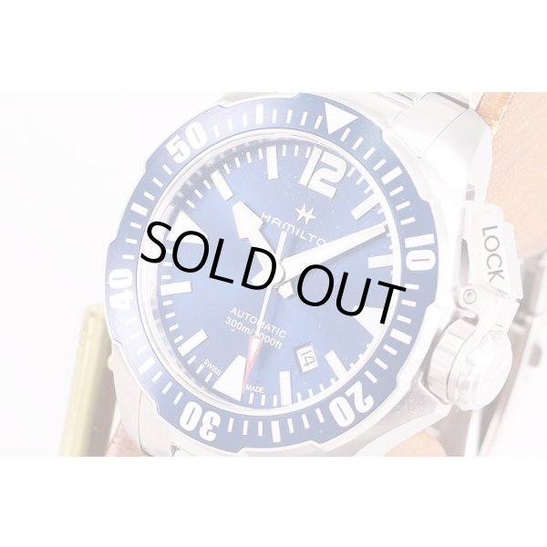 ハミルトン　カーキ　ダイバーオープンウォーター　H777705　青文字盤　サイド拡大