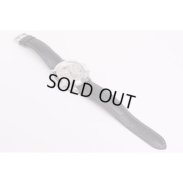 シェルマン　グランドコンプリケーション　銀文字盤　革ベルト状態　表面