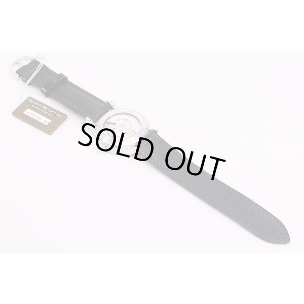 モーリス・ラクロア　レ・クラシック　LC6027　銀文字盤　革ベルト状態　裏面