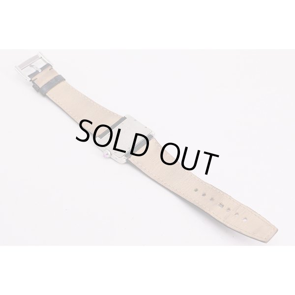 カルティエ　ミニタンクディバン　２５９９　ピンクシェル文字盤　革ベルト状態　裏面