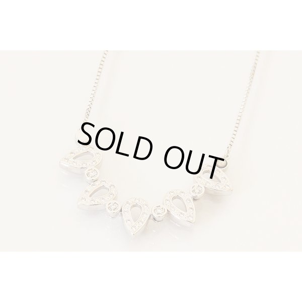 タサキ　K18WG ダイアイリペンダントネックレス 0.39ct 14.60g