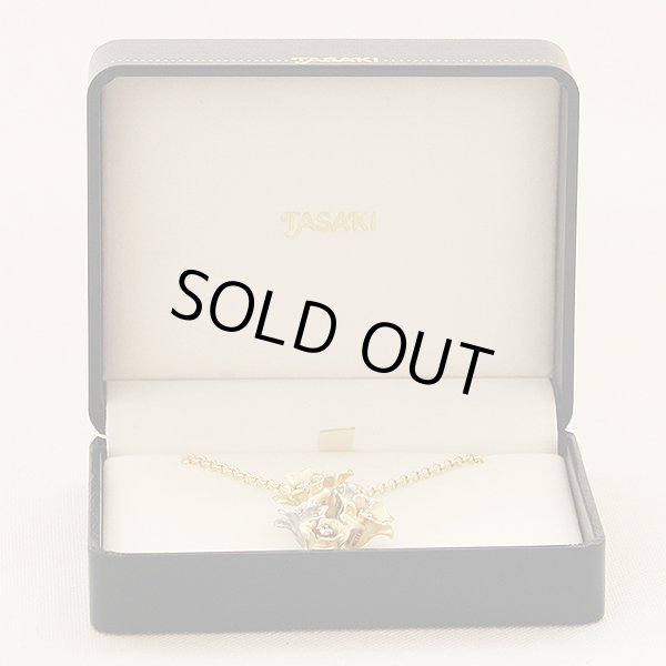 タサキ　PT900/K18 ダイアイリペンダントネックレス 0.20ct 19.80g　箱