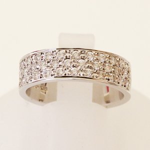 画像: ミキモト　K18WG ダイアイリリング 0.44ct 6.30g