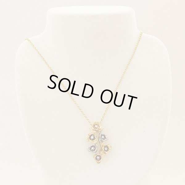 タサキ　PT900/K18 ダイアイリペンダントネックレス 0.20ct 19.80g　装着イメージ