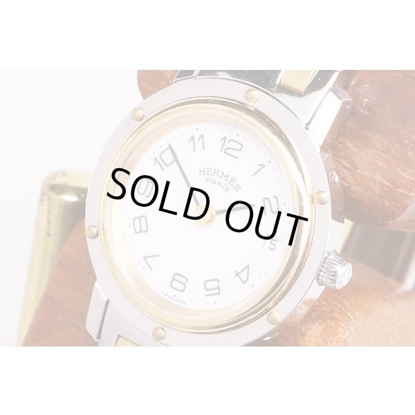 エルメス　クリッパーコンビ　ＣＬ４．２２０　白文字盤　サイド拡大