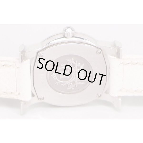 エルメス　Ｈウォッチ　ロンド　ＨＲ１．２１０　白文字盤　裏面拡大