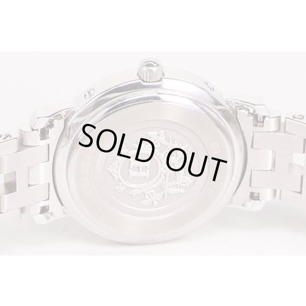 エルメス　クリッパーコンビ　ＣＬ４．２２０　白文字盤　裏面拡大