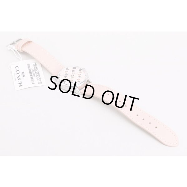 コーチ　ＣＡ１１７－７－１１２　ピンクハート文字盤　革ベルト状態　表面