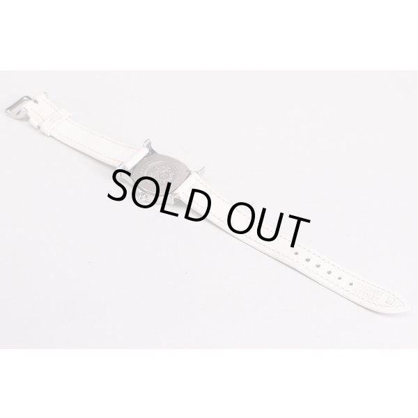 エルメス　Ｈウォッチ　ロンド　ＨＲ１．２１０　白文字盤　革ベルト状態　裏面