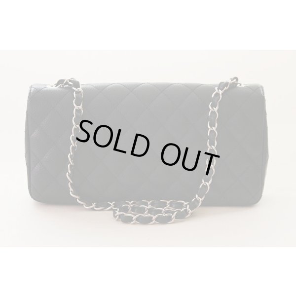 シャネル　チェーンショルダーバック ブラック／SIV金具　裏面