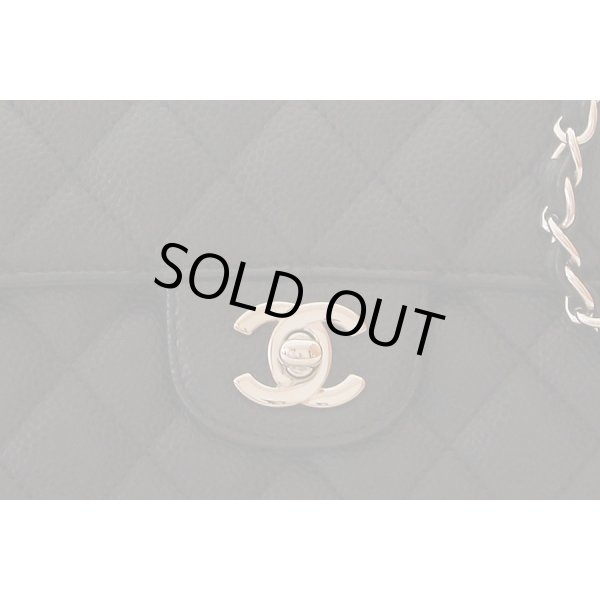 シャネル　チェーンショルダーバック ブラック／SIV金具　表面拡大