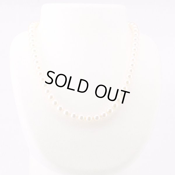 ミキモト　K18WG パールネックレス 7.1-7.5mm 35.30g　装着イメージ