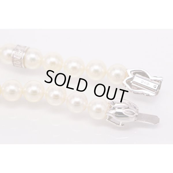 ミキモト　K18WG パールネックレス 7.1-7.5mm 35.30g　留め具(2)