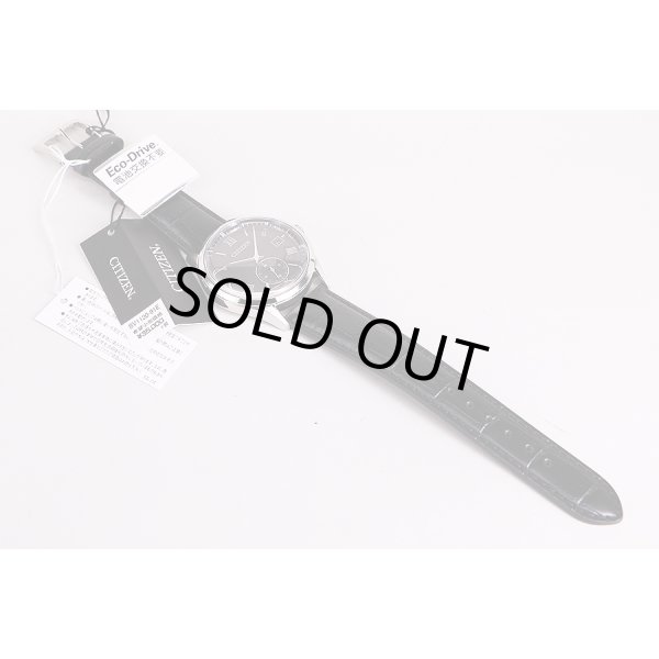 シチズン　ＢＶ１１２０－９１Ｅ　Ｂ６９０－Ｓ１１７５１８　黒文字盤　革ベルト状態　表面