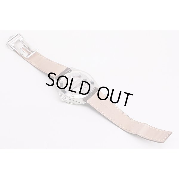 タグホイヤー　グランドカレラＧＭＴ　ＷＡＶ５１１３　茶文字盤　革ベルト状態　裏面