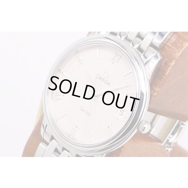 オメガ　デビル　ベージュ文字盤　スイス限定　サイド拡大