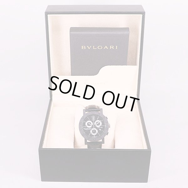 ブルガリ　カーボンゴールド　ＢＢ３８ＣＬＣＨ　黒文字盤　箱
