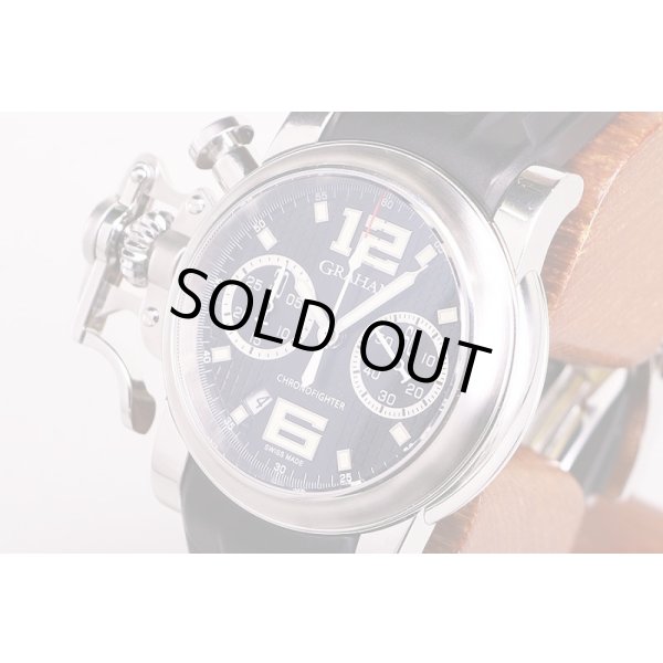 グラハム　クロノファイターＲＡＣ　ブラックショック２ＣＲＢＳ　黒文字盤　サイド拡大(1)