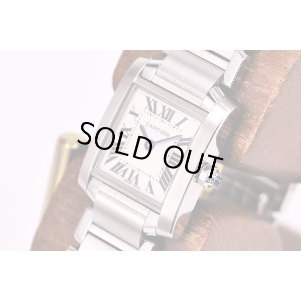 カルティエ　タンクフランセーズＳＭ　２３８４　白文字盤　サイド拡大