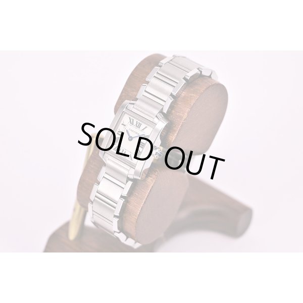 カルティエ　タンクフランセーズＳＭ　２３８４　白文字盤　サイド