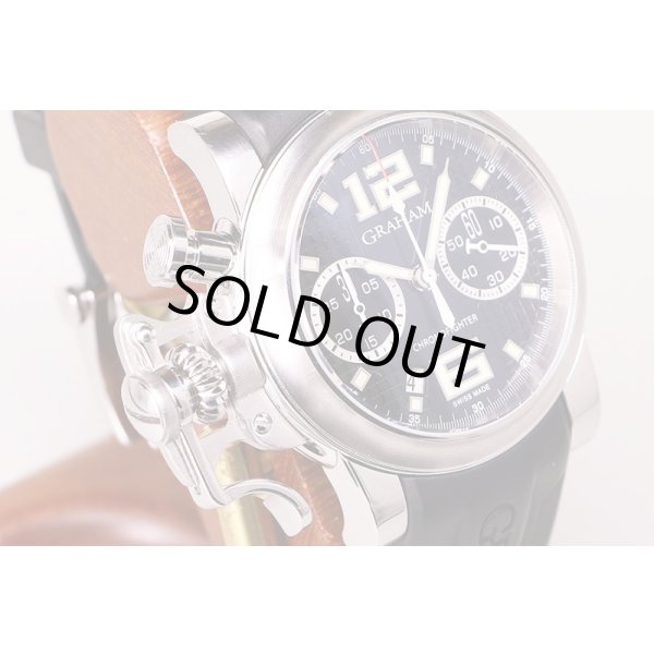 グラハム　クロノファイターＲＡＣ　ブラックショック２ＣＲＢＳ　黒文字盤　サイド拡大(2)