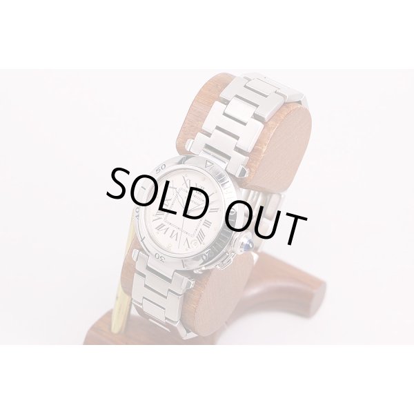 カルティエ　パシャＣ　初期型　アイボリー文字盤　サイド