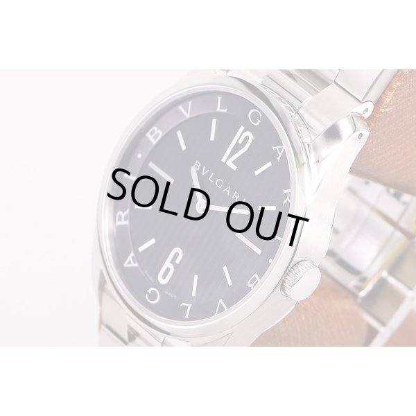 ブルガリ　ソロテンポ　ＳＴ４２Ｓ　黒文字盤　サイド拡大